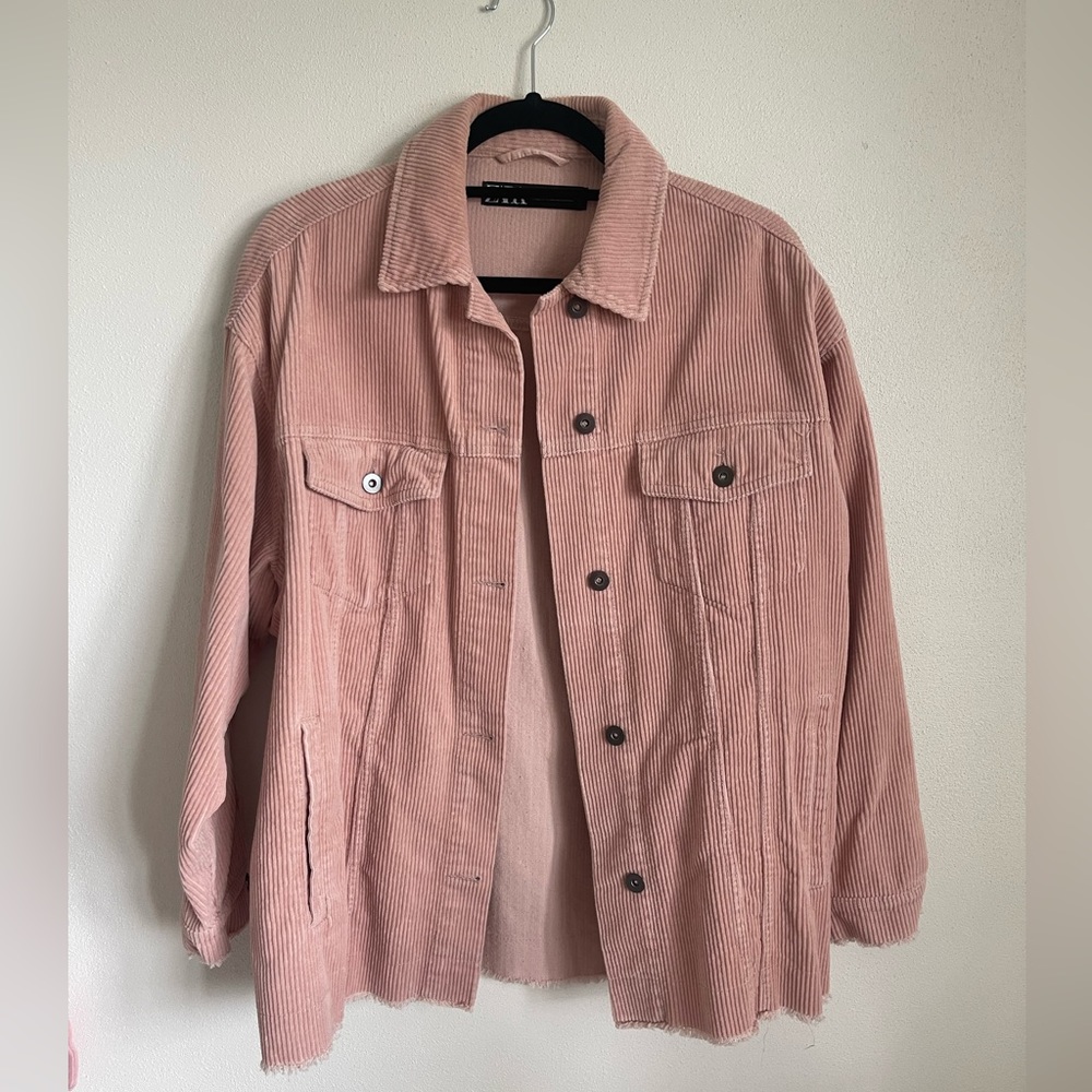 Zara Women’s Pink Corduroy Jacket
